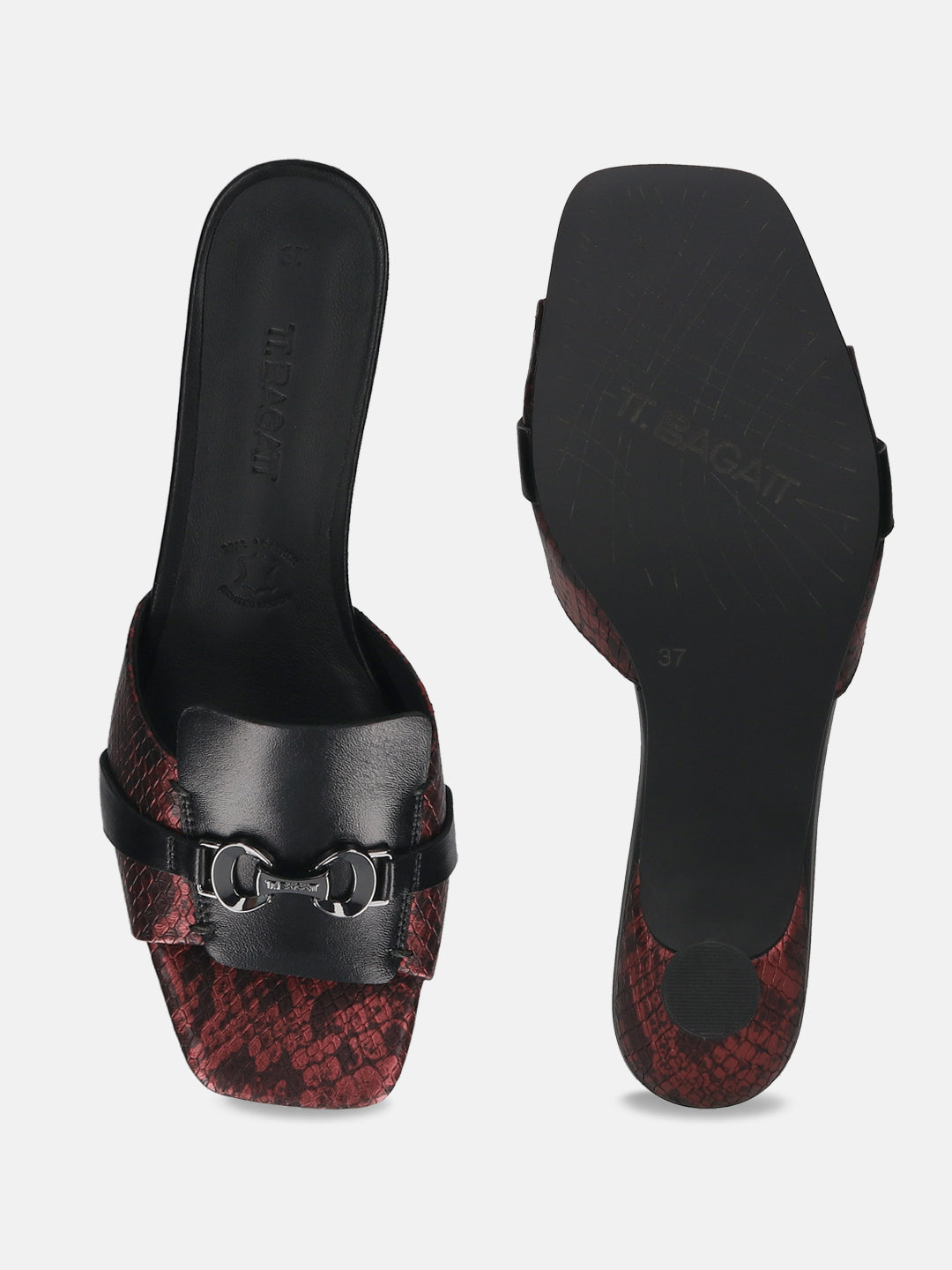 TT.BAGATT  Padma Black  Premium Leather Kitten Heel