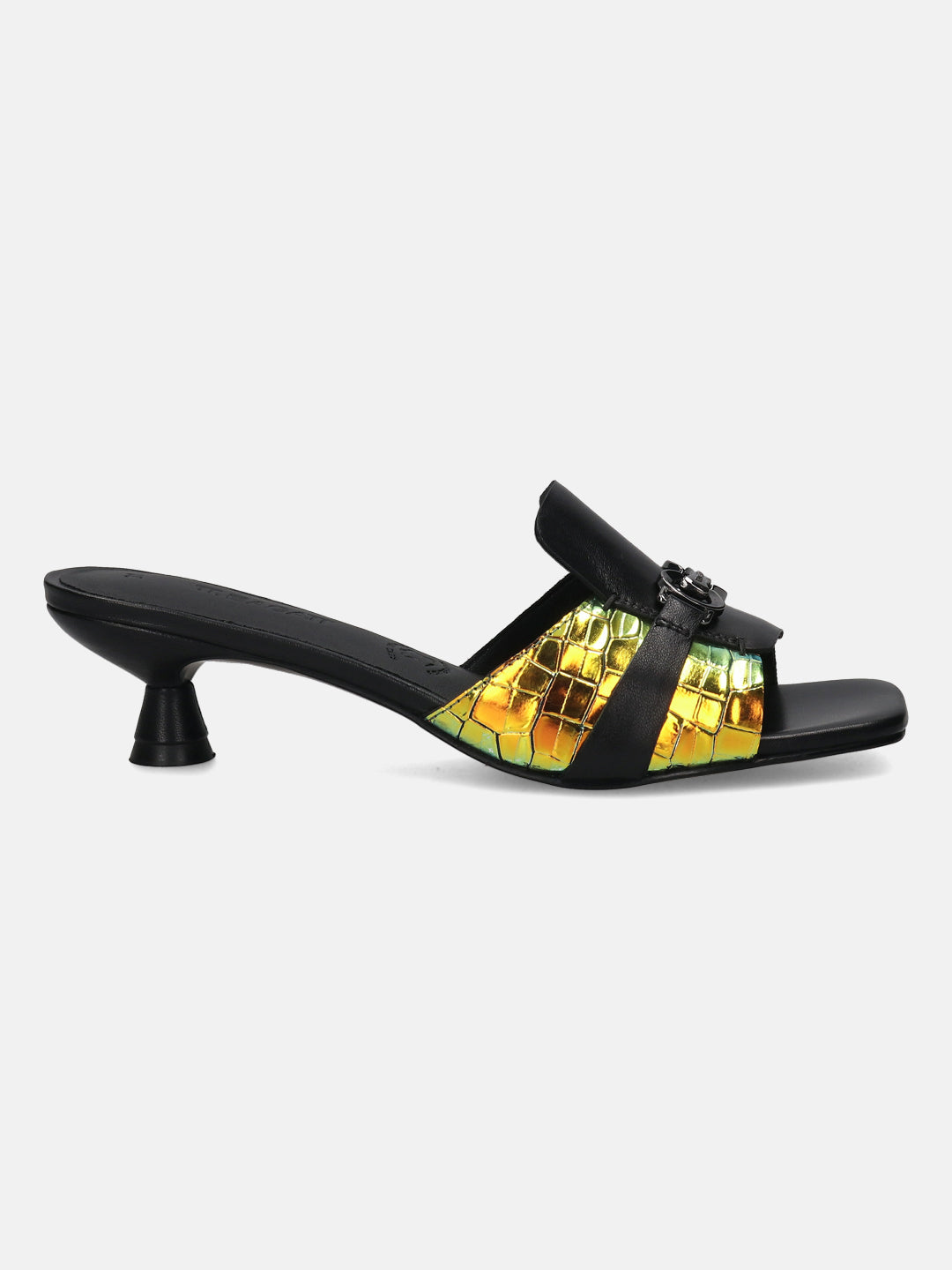 TT.BAGATT Padma Black Premium Leather Kitten Heel