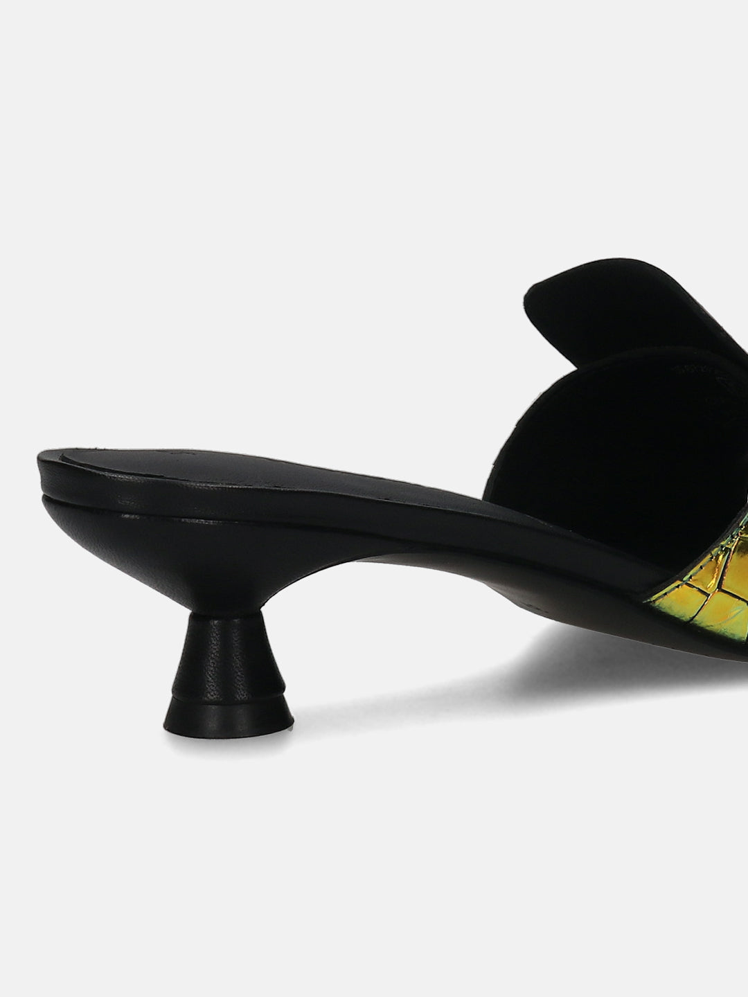 TT.BAGATT Padma Black Premium Leather Kitten Heel