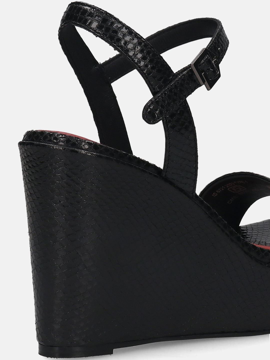 TT.BAGATT Sigma Black Premium Leather Ankle Strap Heels