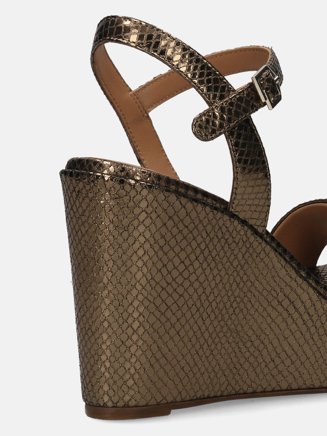BAGATT Gold & Reptile Print Premium Leather Heels