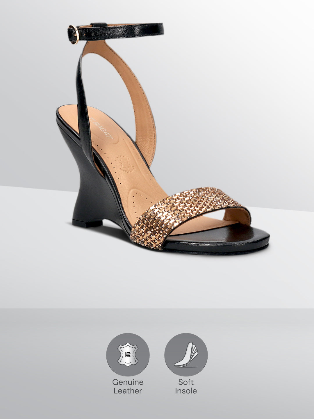 TT.BAGATT Hatti black Premium Leather Heels