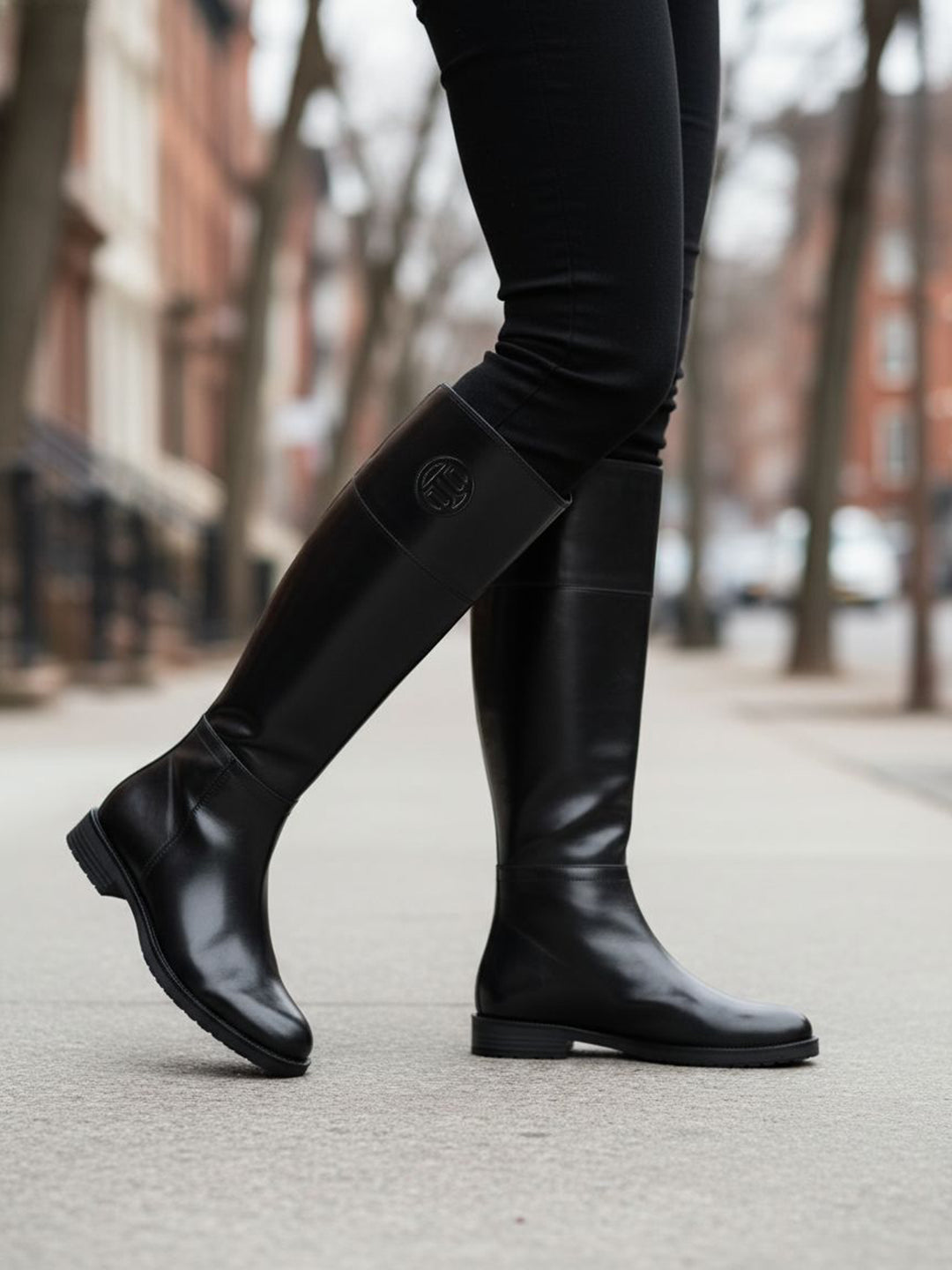 TT.BAGATT Leska Black Premium LeatherKnee Boot