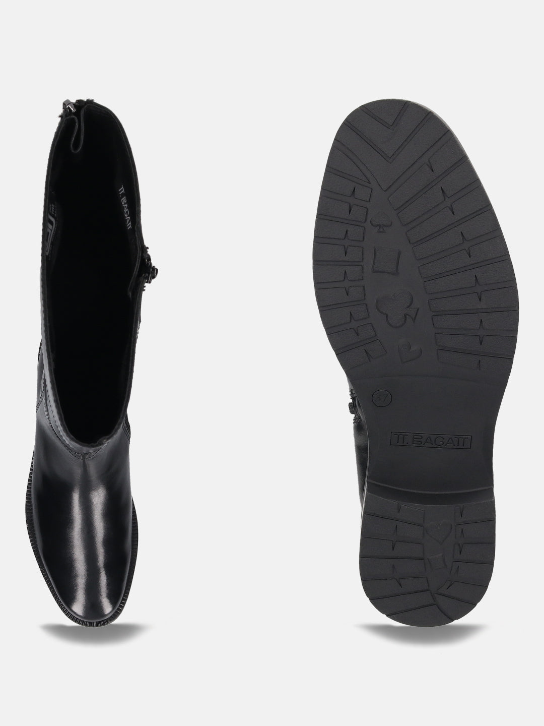 TT.BAGATT Leska Black Premium LeatherKnee Boot