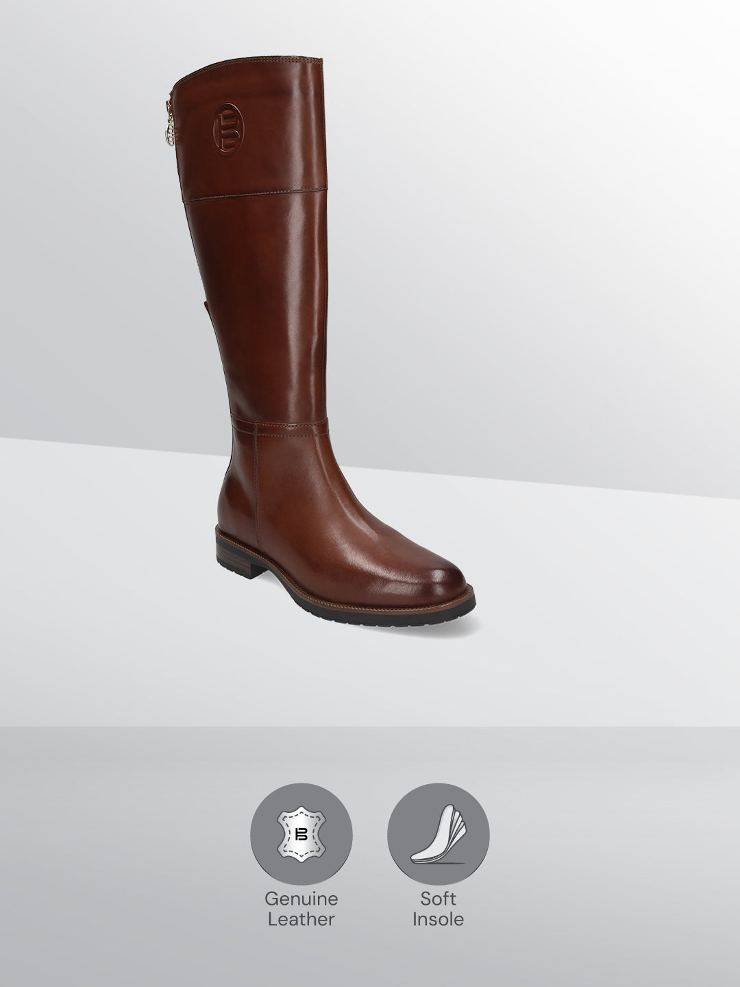 TT.BAGATT Leska Cognac Premium LeatherKnee Boot