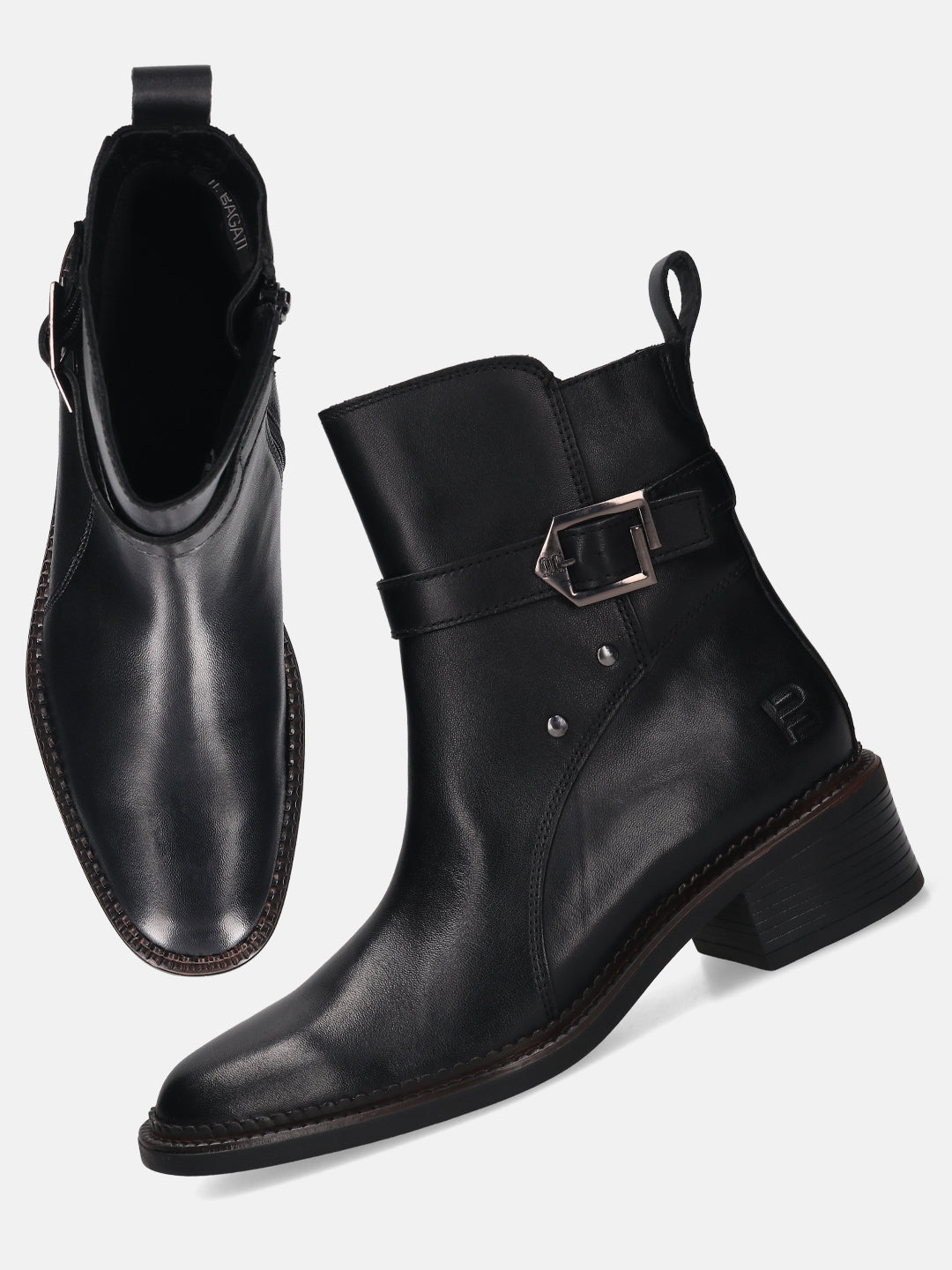 TT.BAGATT Lamia Black Premium LeatherAnkle Boots