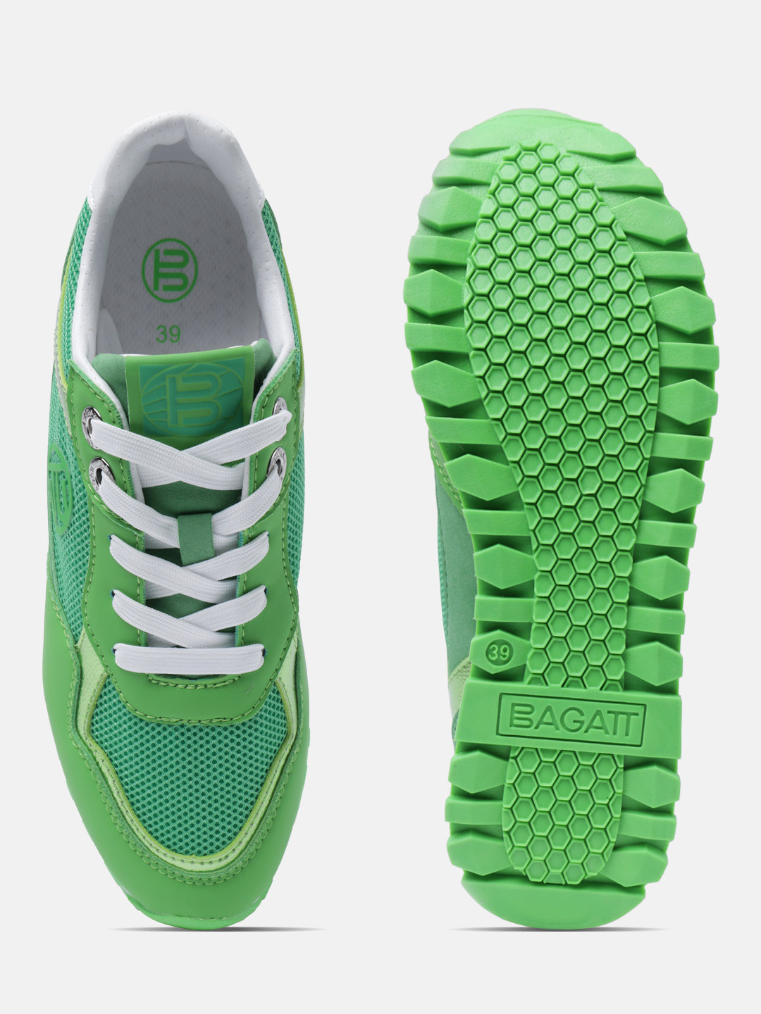 BAGATT Siena Green Mid Top Sneakers