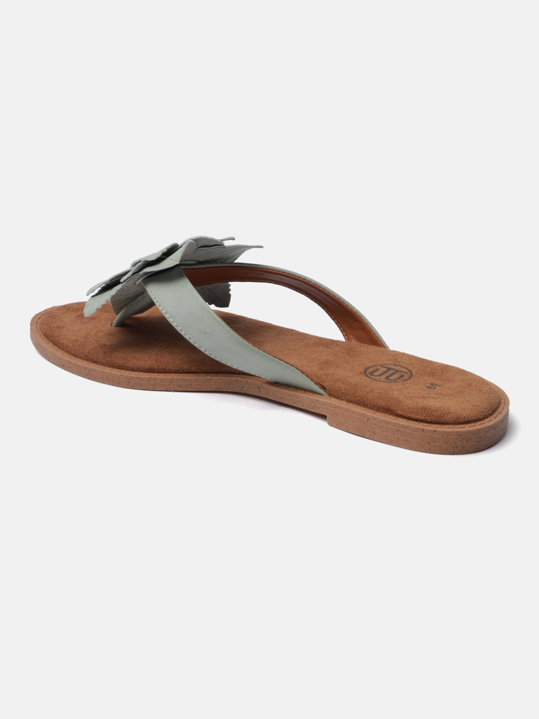 BAGATT Goldy Light Green Thongs Flat sandals