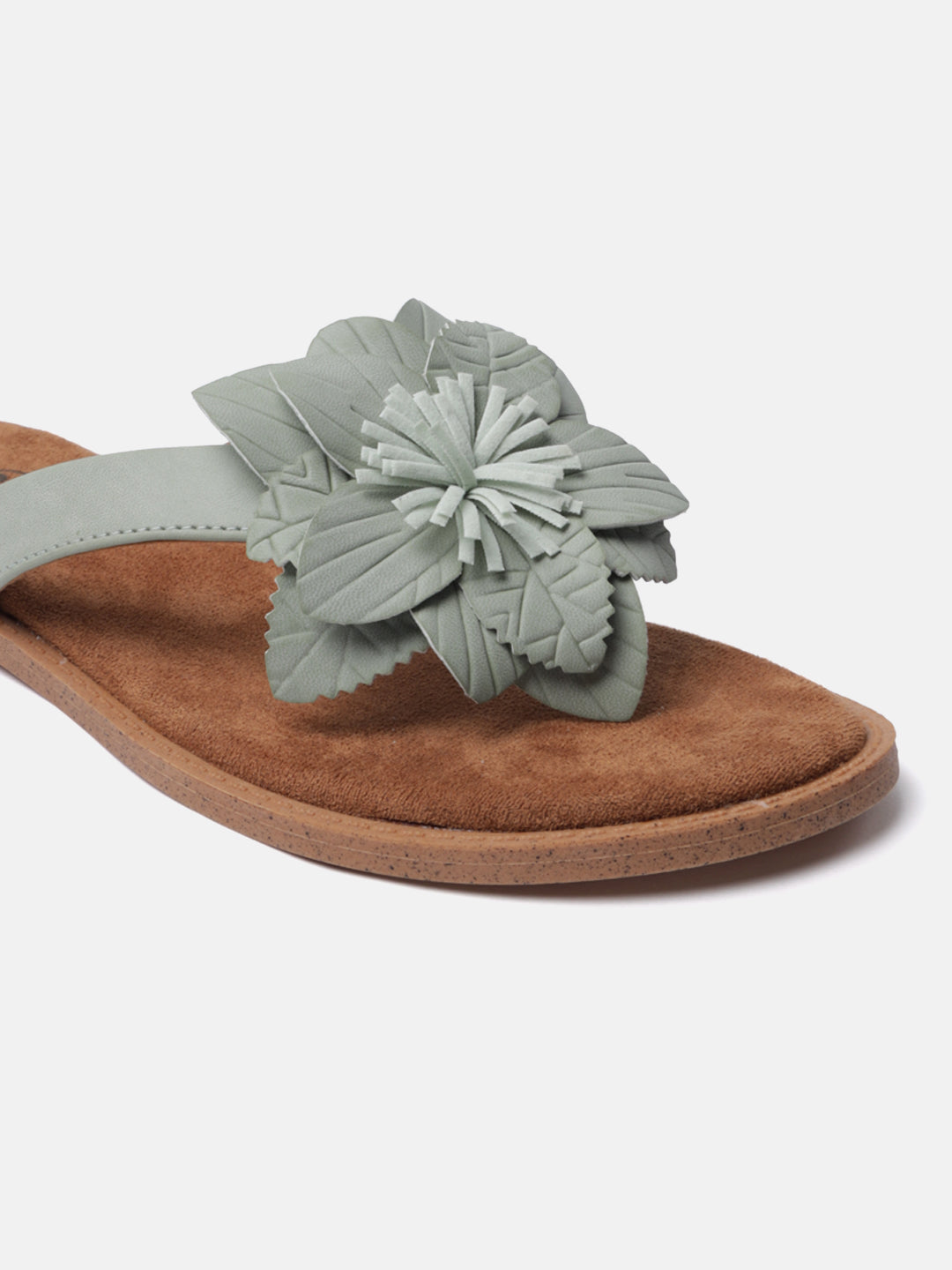 BAGATT Goldy Light Green Thongs Flat sandals