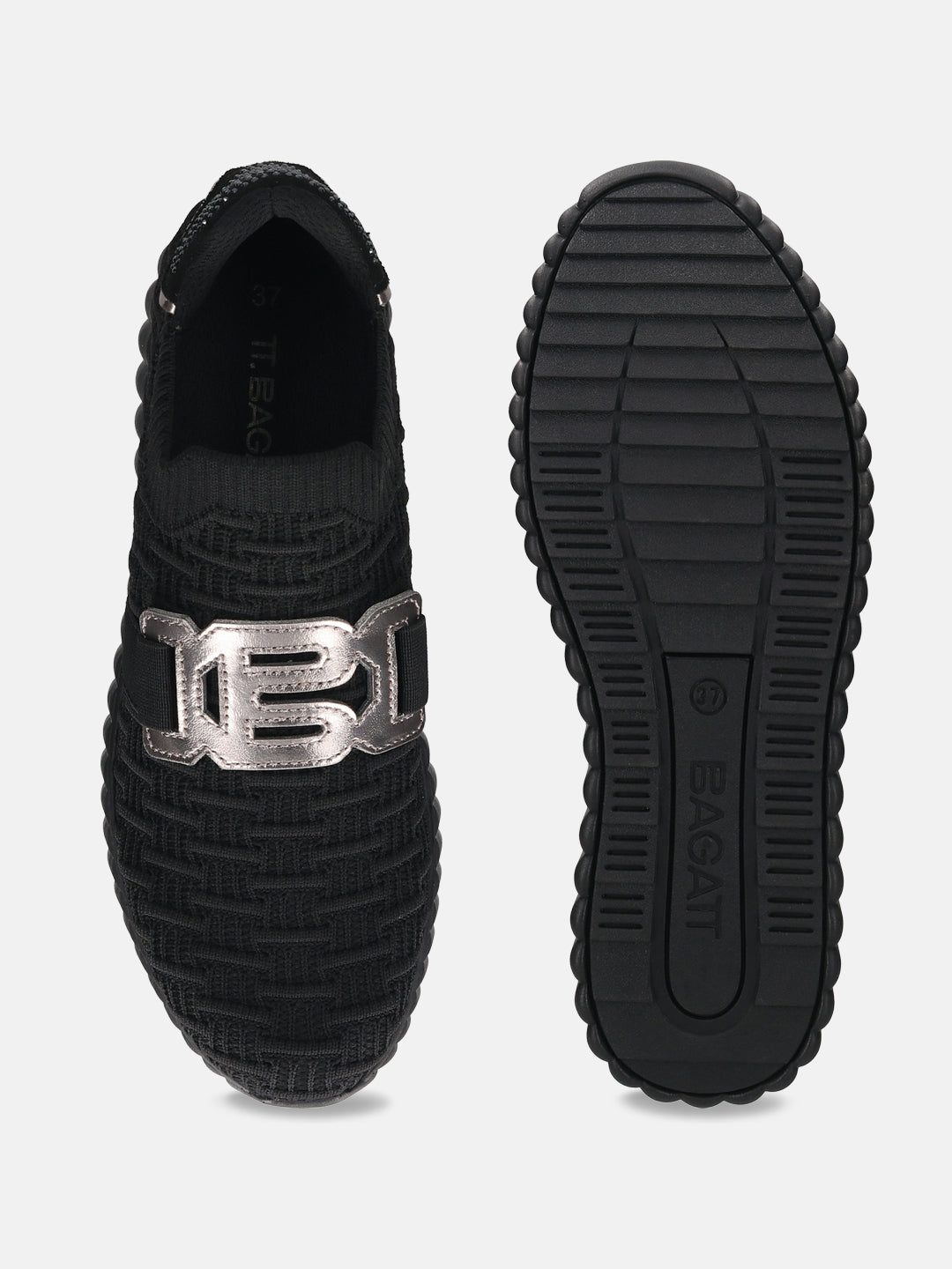 TT.BAGATT Candice Black Slip-On Sneakers