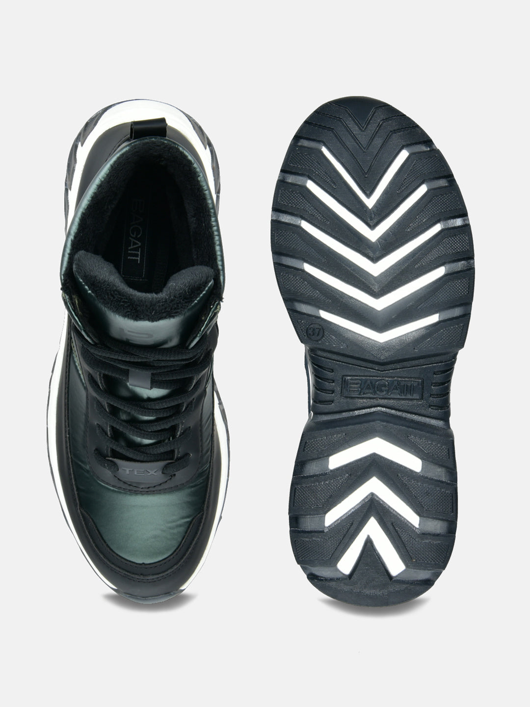 BAGATT Chi TEX Black High Top Sneakers
