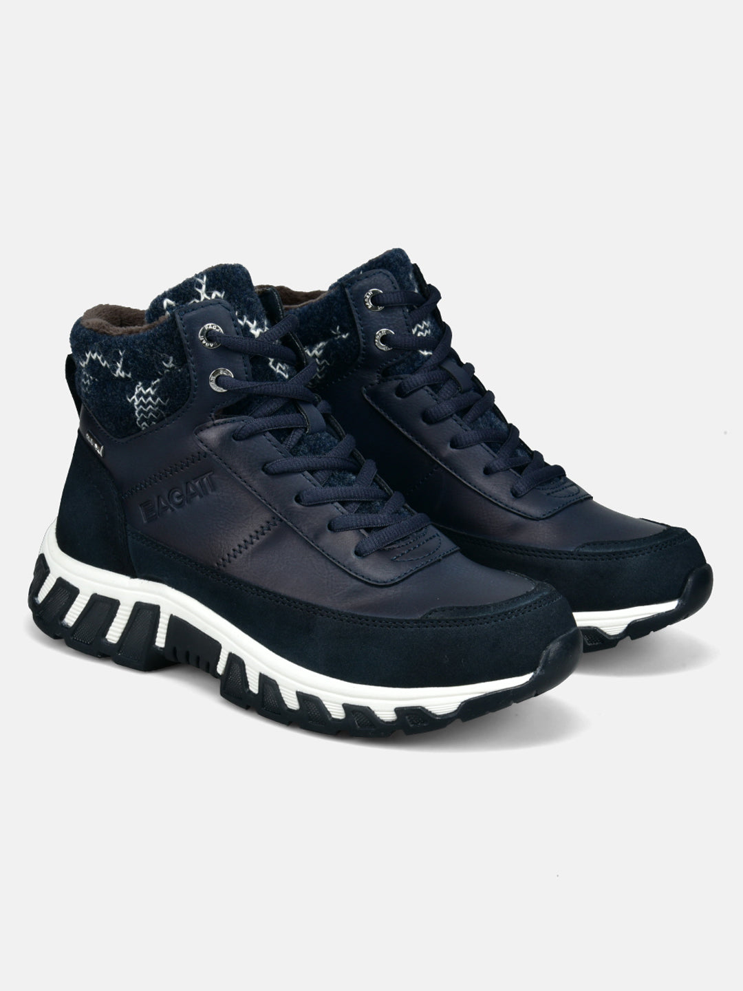 BAGATT Chi TEX Dark Blue High Top Sneakers