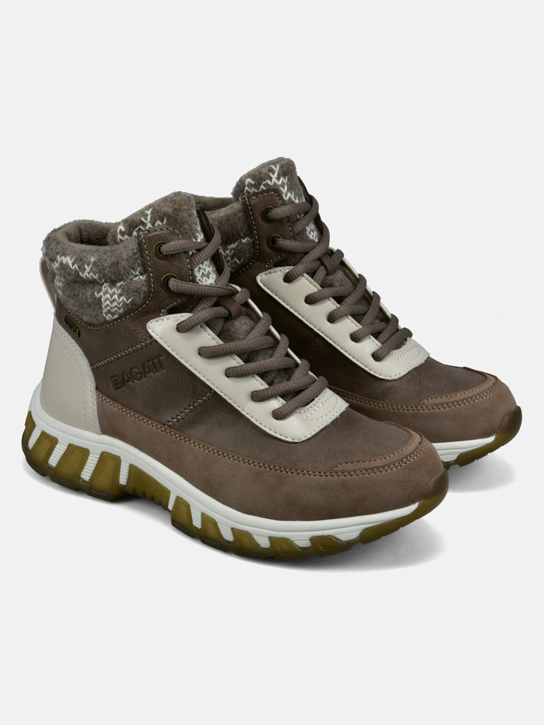 BAGATT Chi TEX Taupe High Top Sneakers