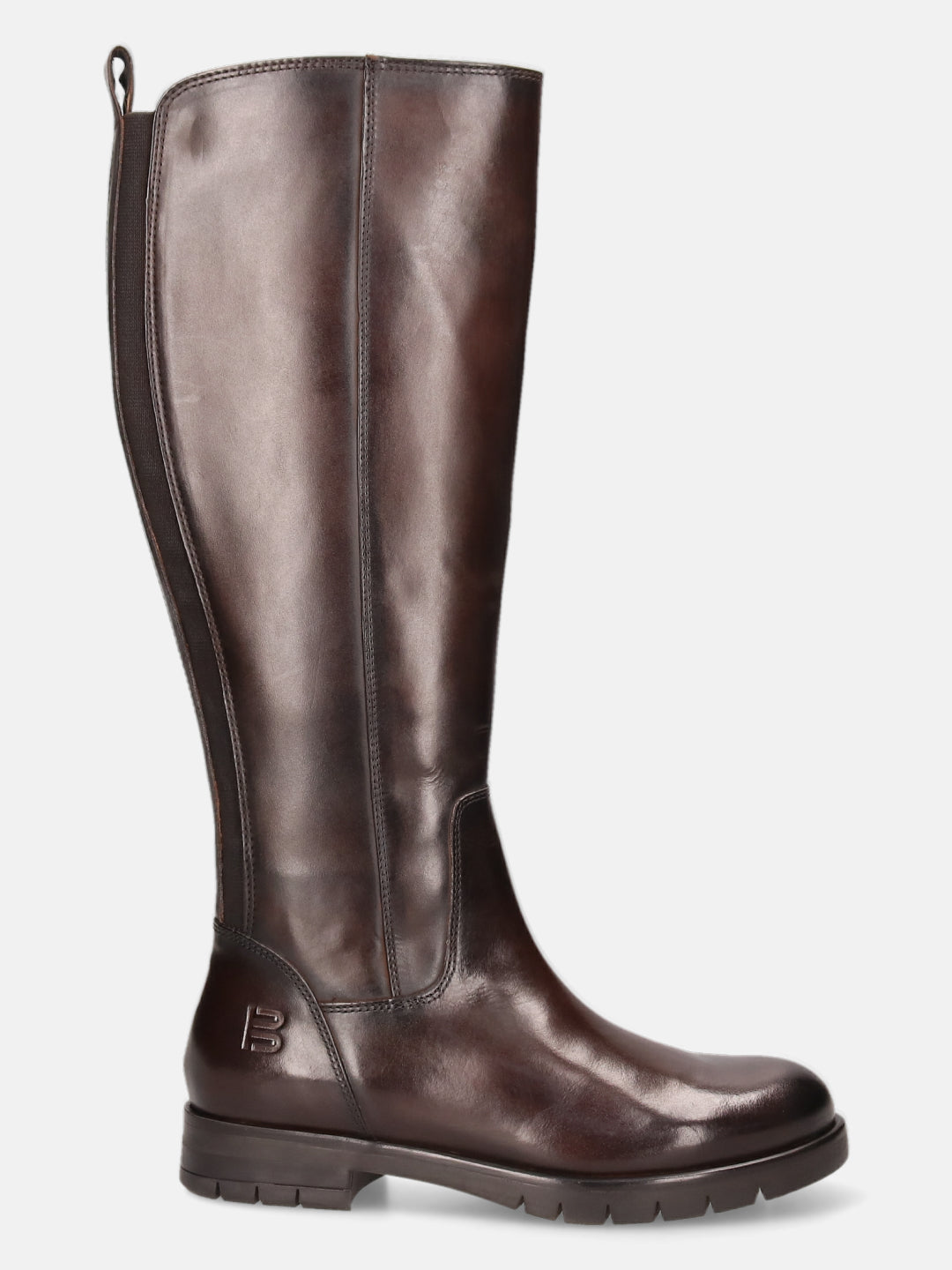 BAGATT Nubuck Leather Dark Brown Knee Boots