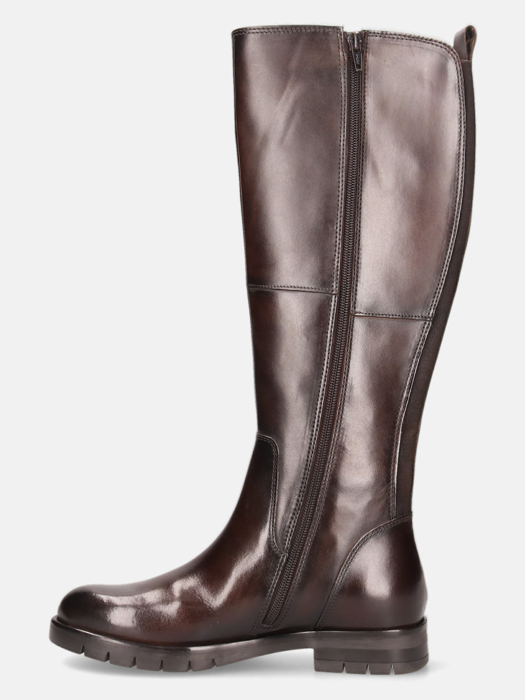 BAGATT Nubuck Leather Dark Brown Knee Boots