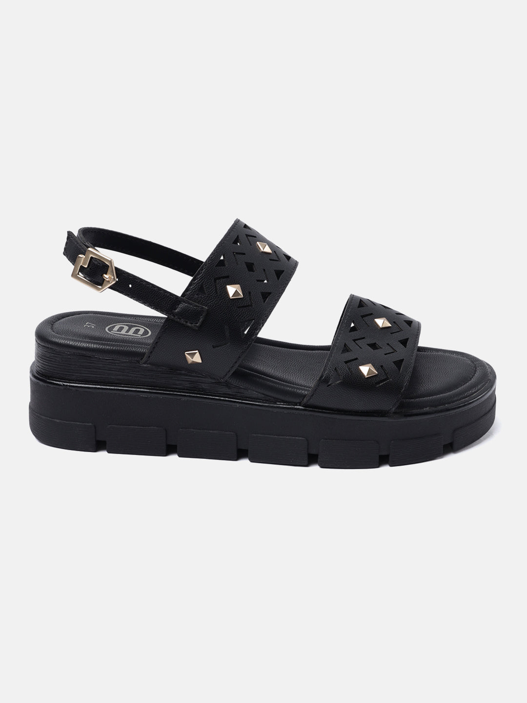 BAGATT Black Back Strap Sandals