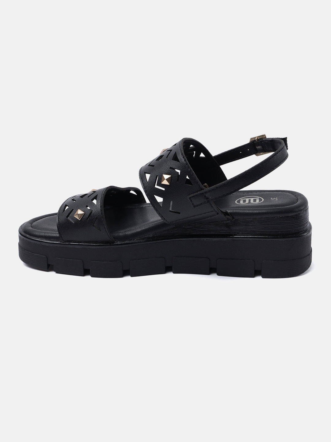 BAGATT Black Back Strap Sandals