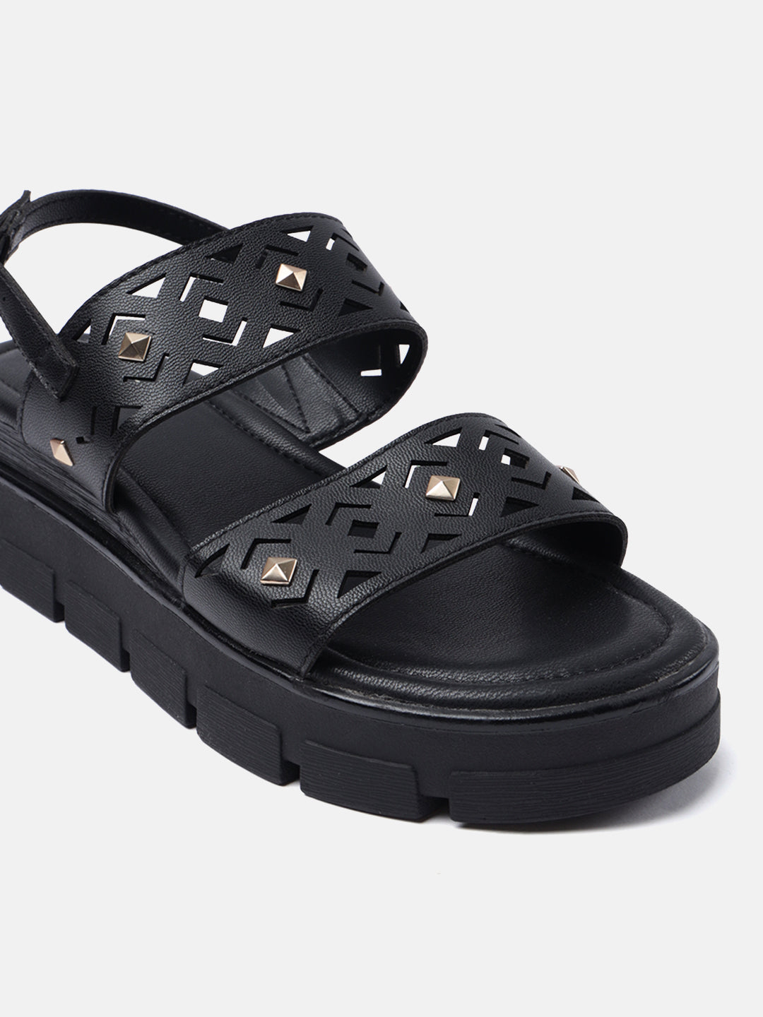 BAGATT Black Back Strap Sandals
