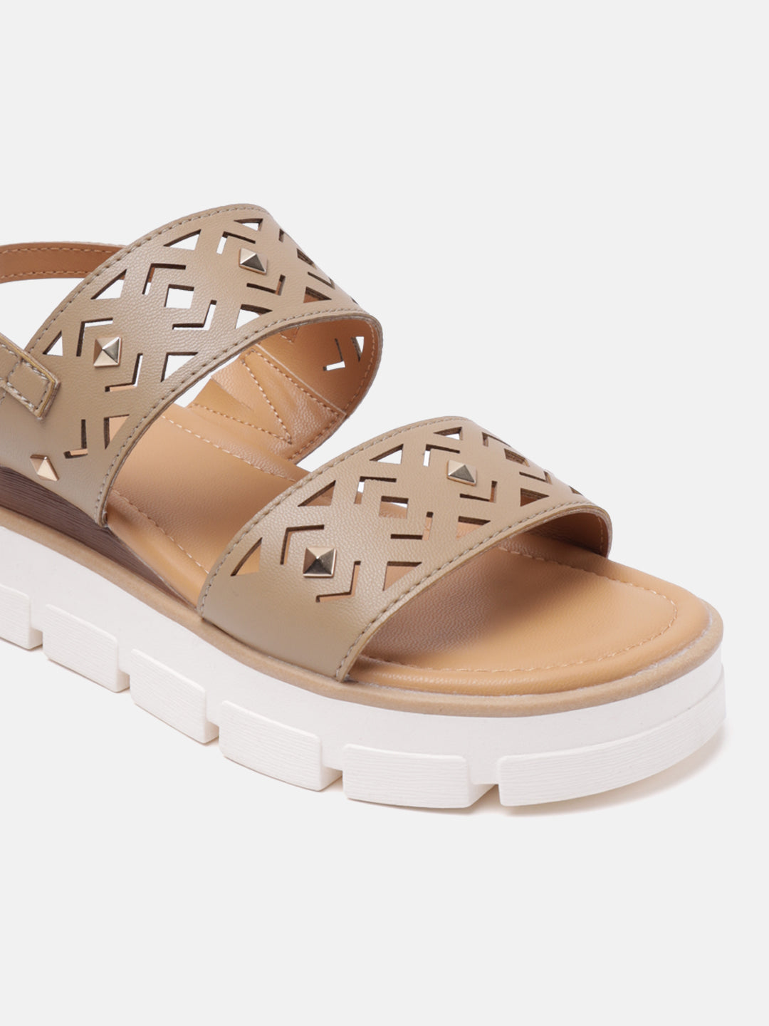 BAGATT Mariella Light Brown Back Strap Flatform sandals