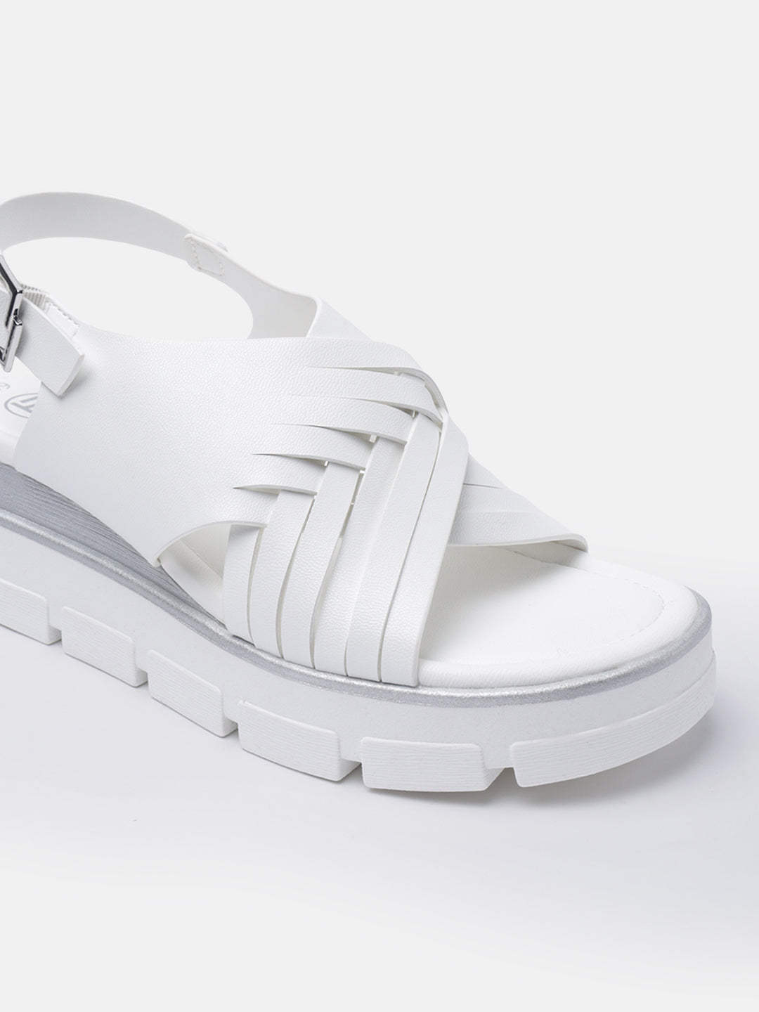 BAGATT Mariella White Back Strap Flatform sandals