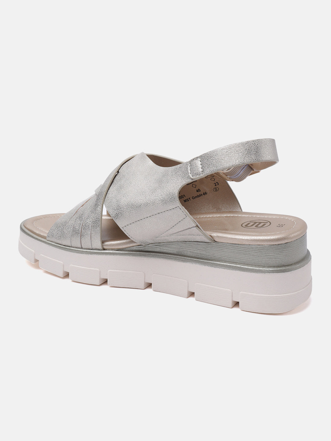 BAGATT Mariella Gold Back Strap Flatform sandals