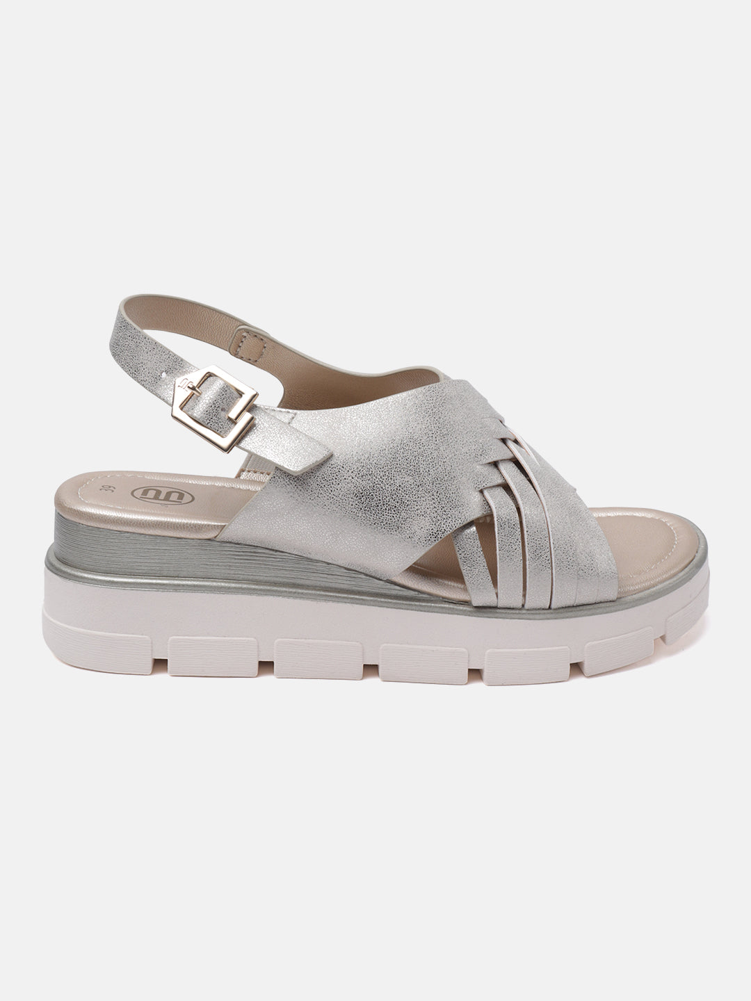 BAGATT Mariella Gold Back Strap Flatform sandals