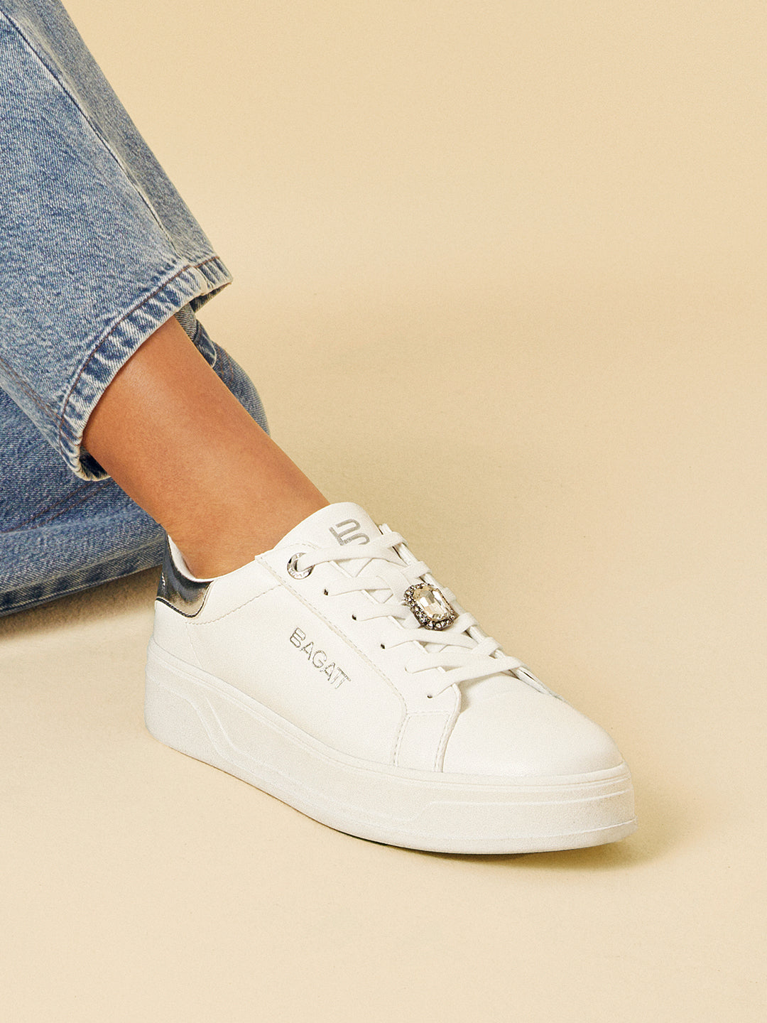 BAGATT Piper Evo White Mid Top Sneakers