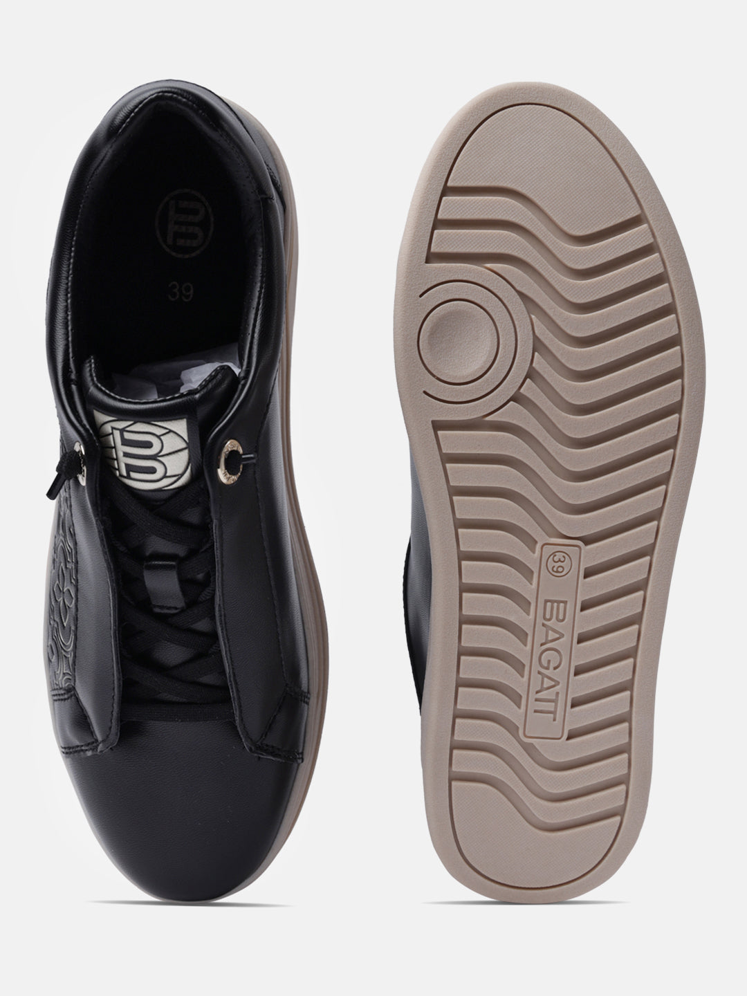 BAGATT Piper Evo Black Mid Top Sneakers