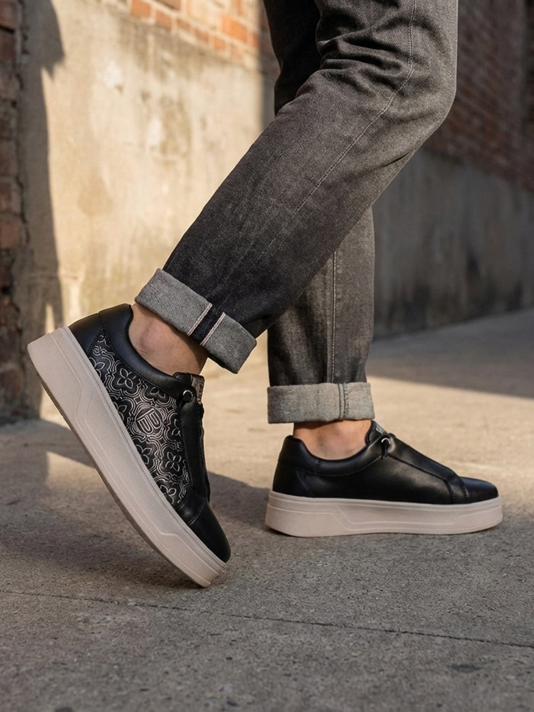 BAGATT Piper Evo Black Mid Top Sneakers