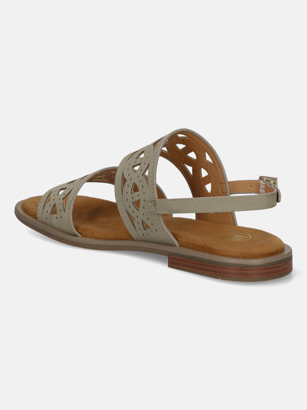 BAGATT Yasha Light Green Premium Leather Back Strap Flat sandals
