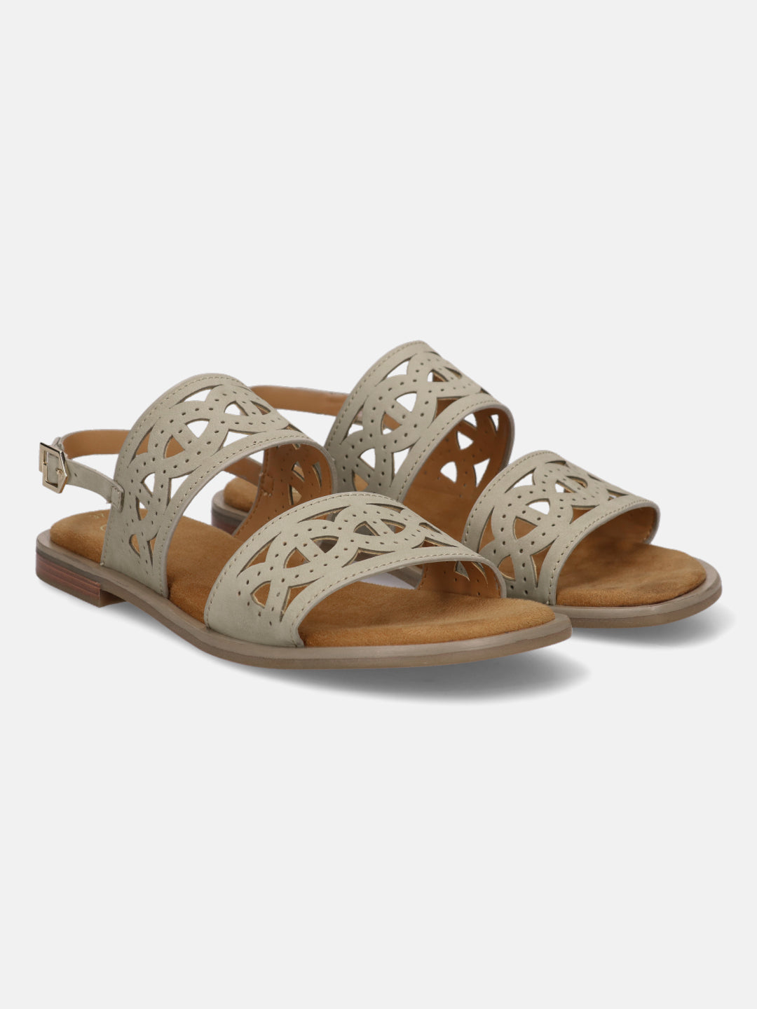 BAGATT  Yasha Light Green Premium Leather Back Strap Flat sandals