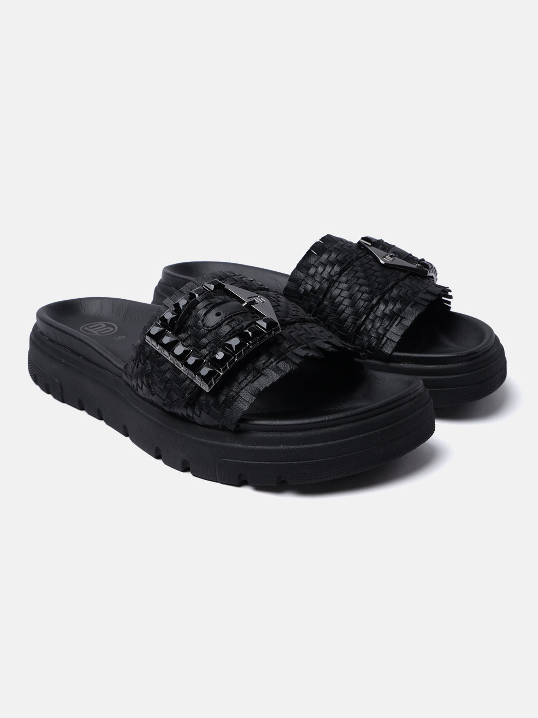 BAGATT Dalia Evo Black Flatform sandals