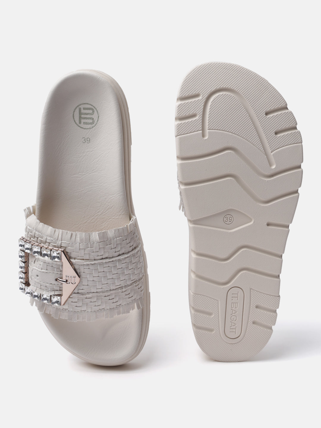 BAGATT Dalia Evo Beige Flatform sandals