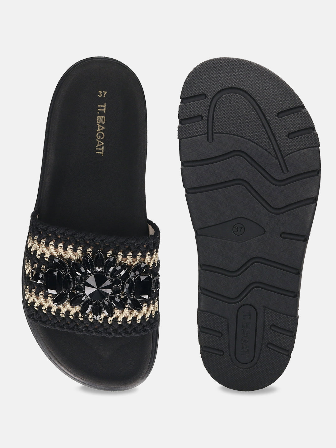 TT.BAGATT Dalia Evo black Flatform Sandals