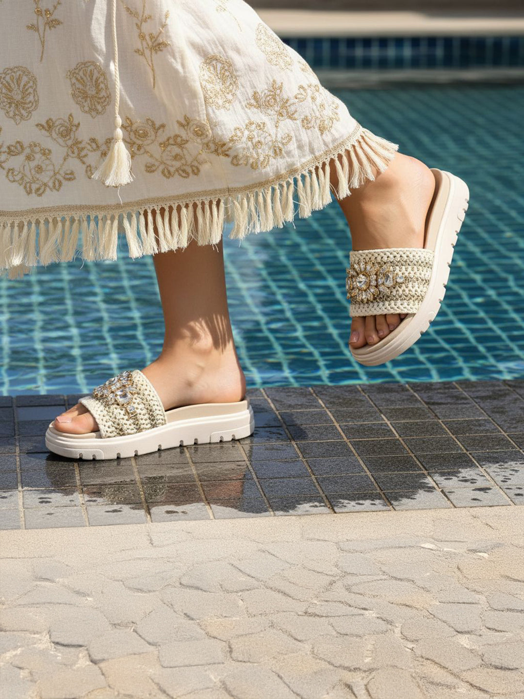 TT.BAGATT Dalia Evo offwhite Flatform Sandals