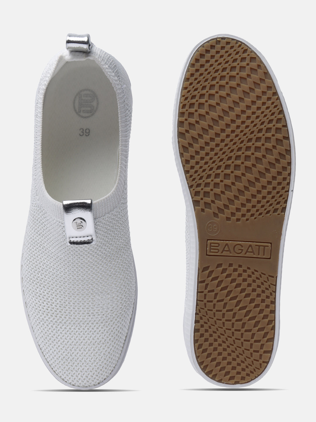 BAGATT Lali White Casuals Slip-Ons