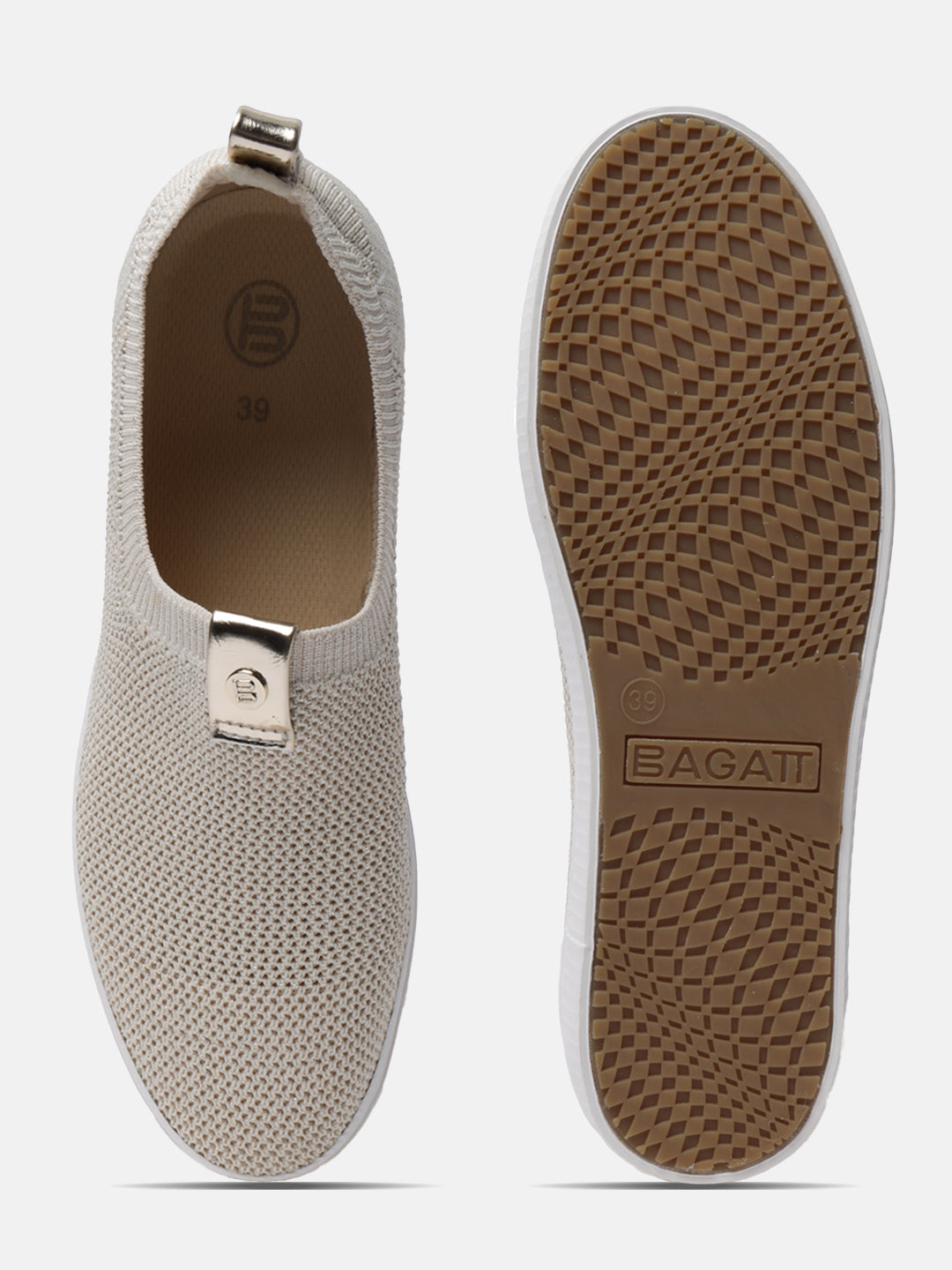 BAGATT Lali Beige Casuals Slip-Ons