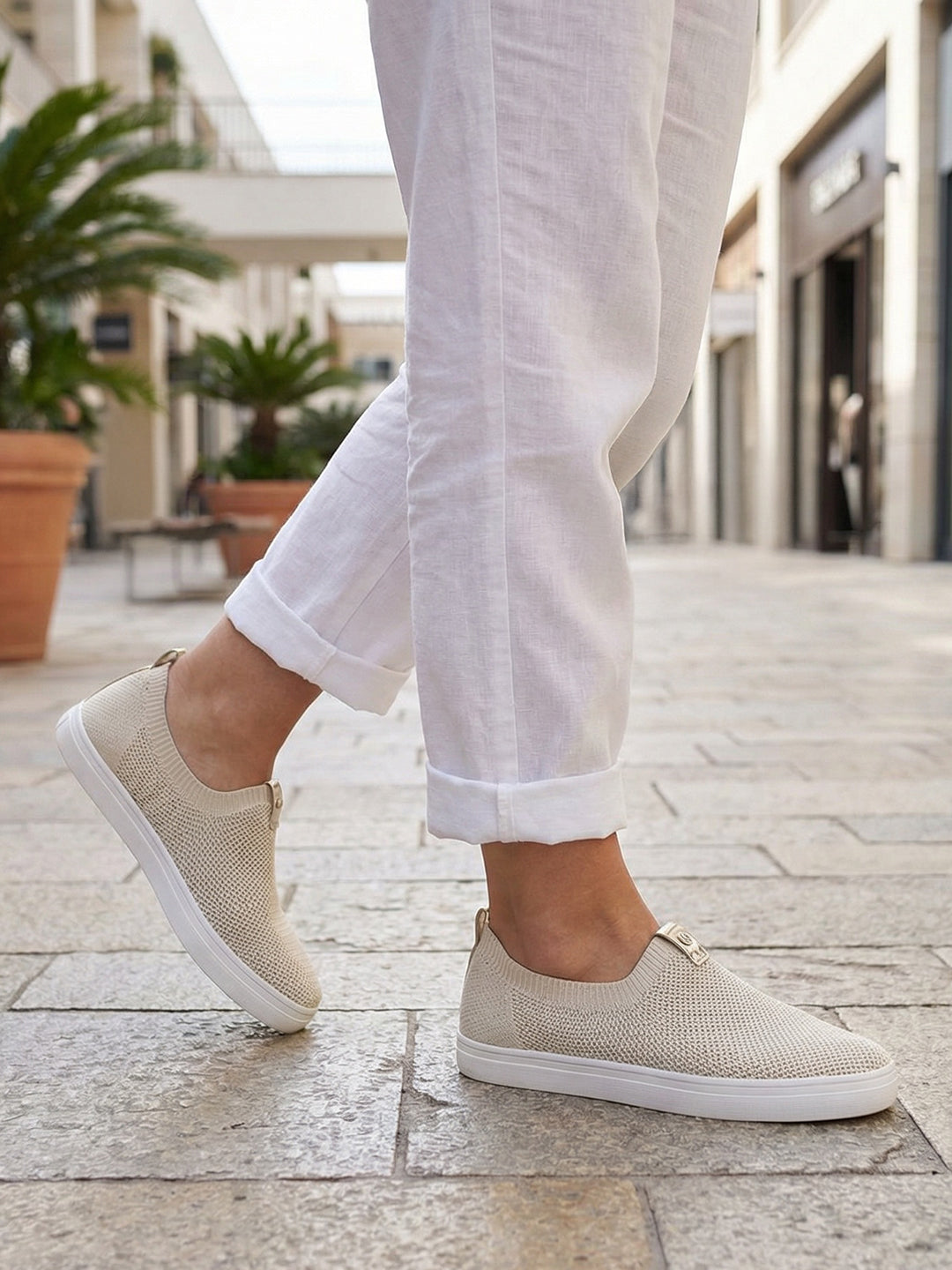 BAGATT Lali Beige Casuals Slip-Ons