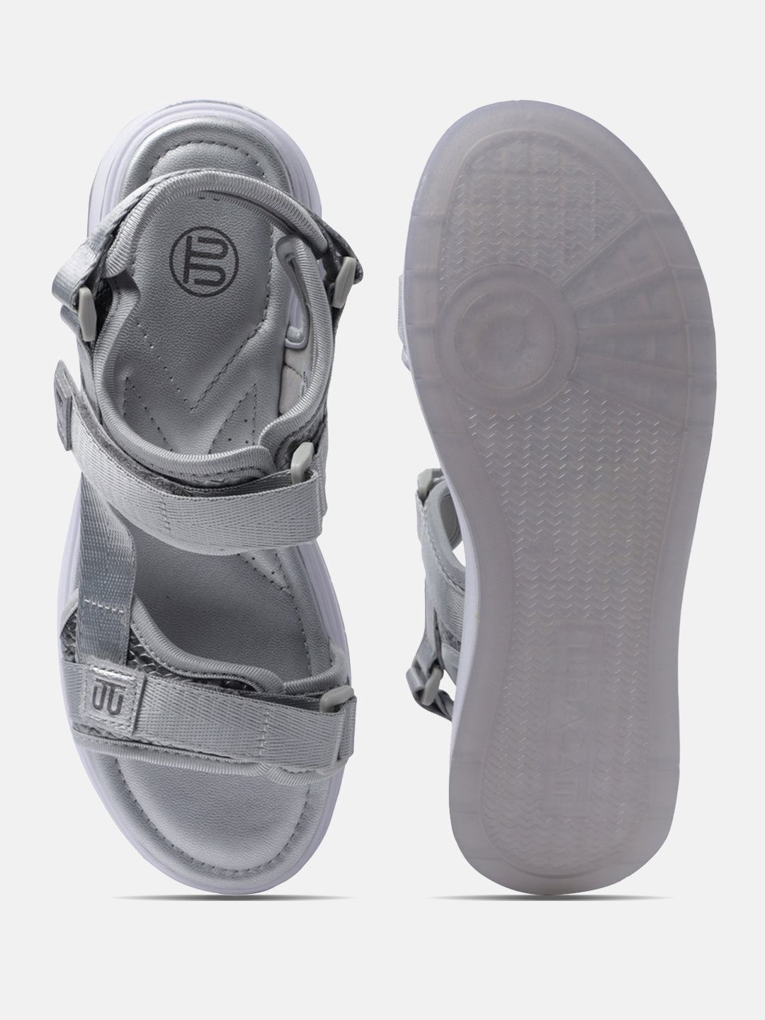 BAGATT Silver Back Strap Sandals