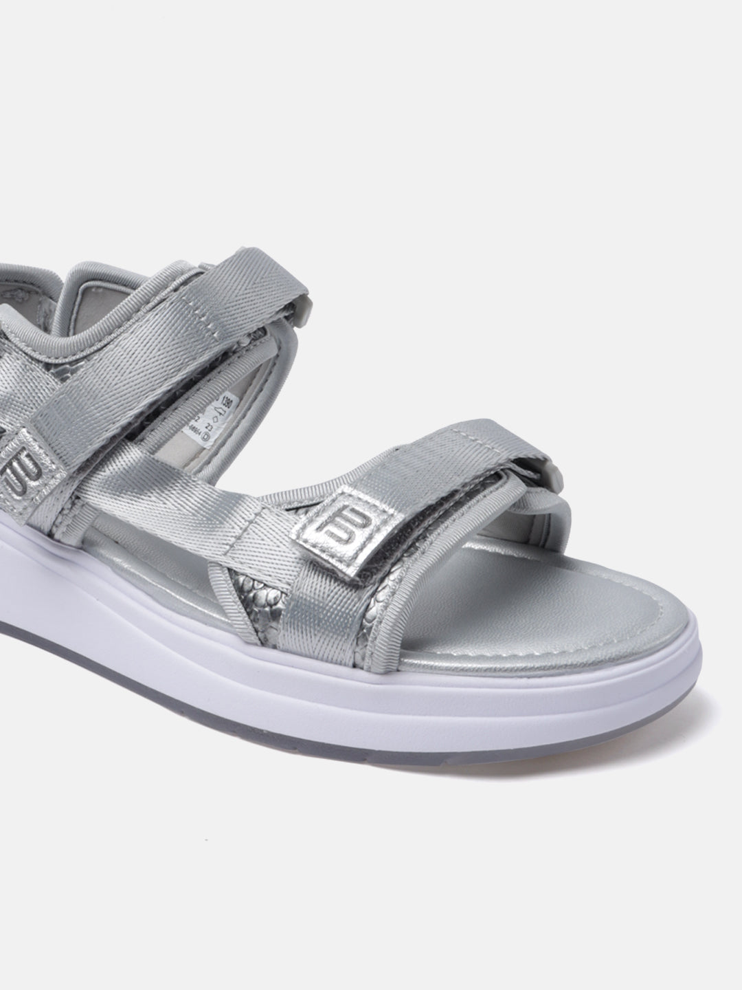 BAGATT Nira Silver Back Strap Flatform sandals