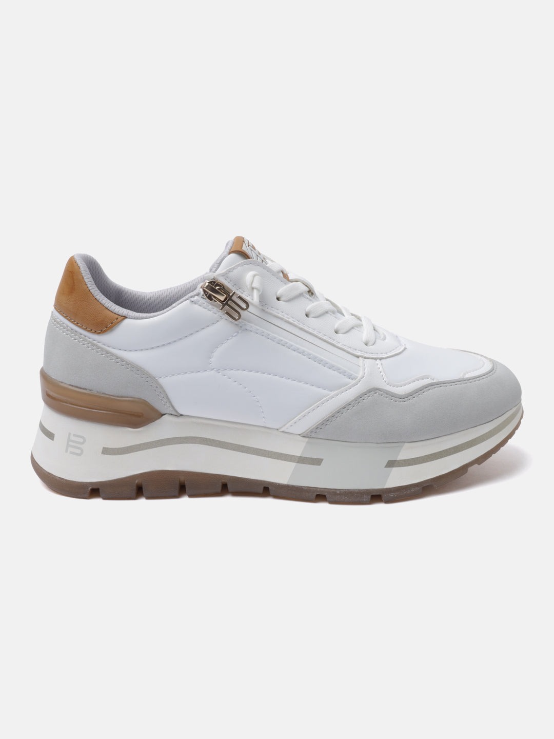 BAGATT Callisti Light Grey Mid Top Sneakers