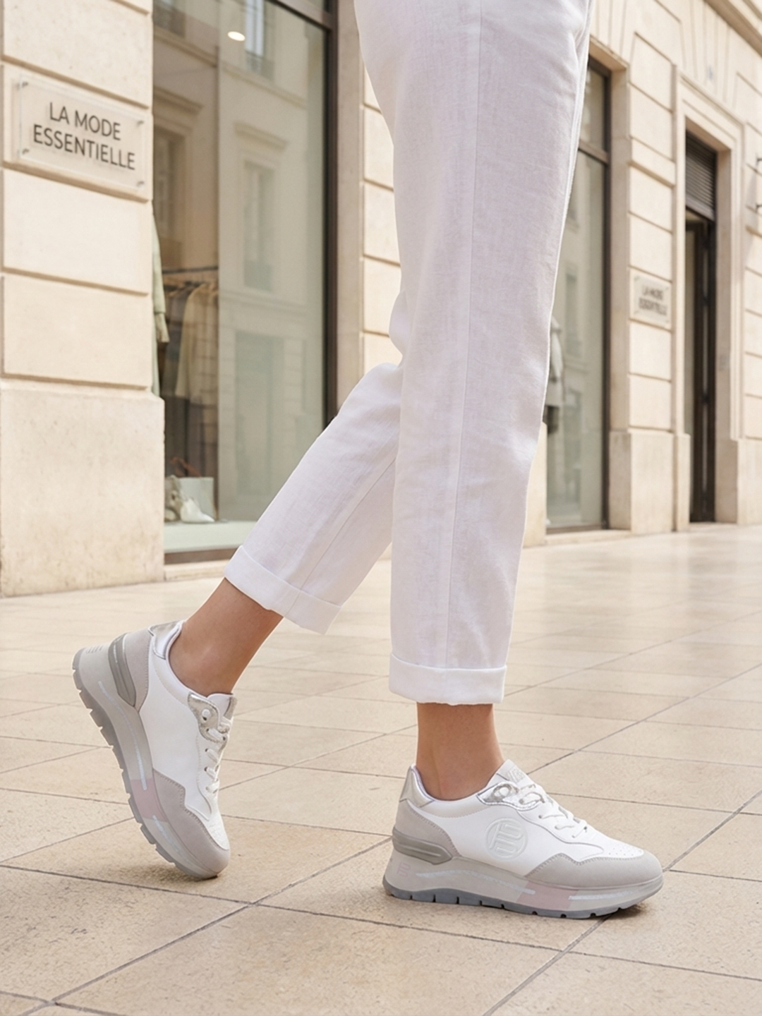 BAGATT Callisti White Mid Top Sneakers