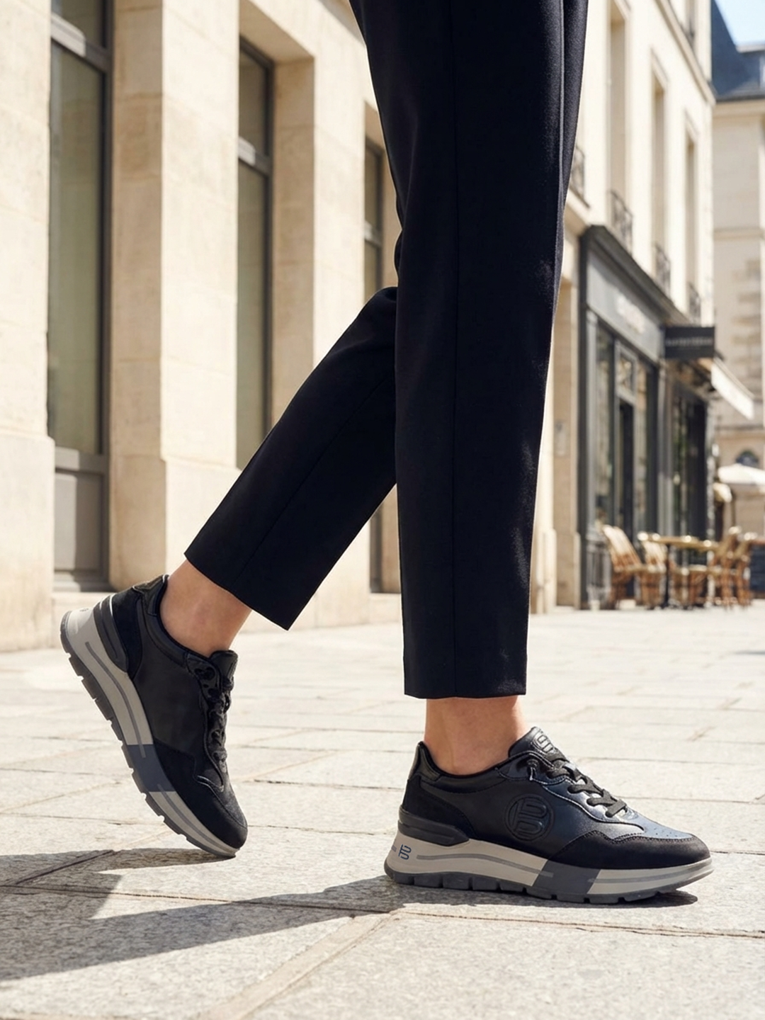 BAGATT Callisti Black Mid Top Sneakers