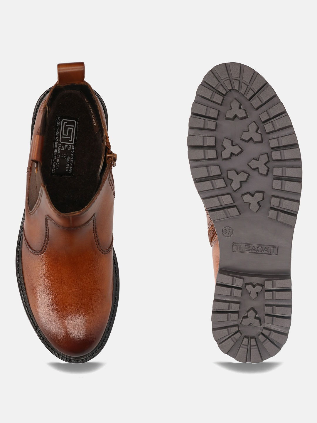 TT.BAGATT Rania Cognac Premium Leather Chelsea Boots