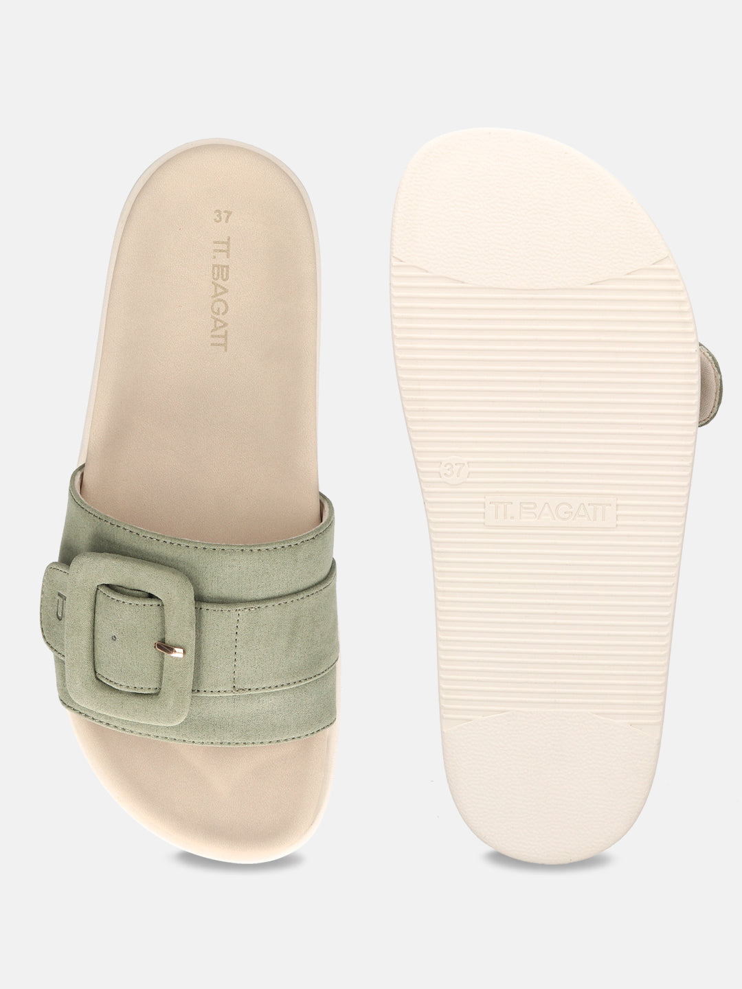 TT.BAGATT Becca green Flatform Sandals