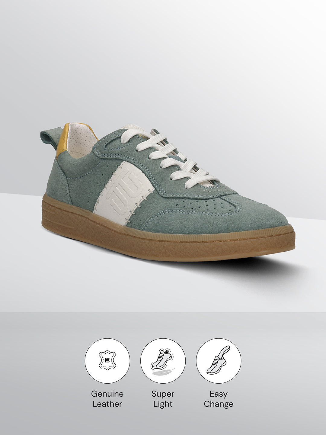 TT.BAGATT Staz light green Premium Leather Sneakers