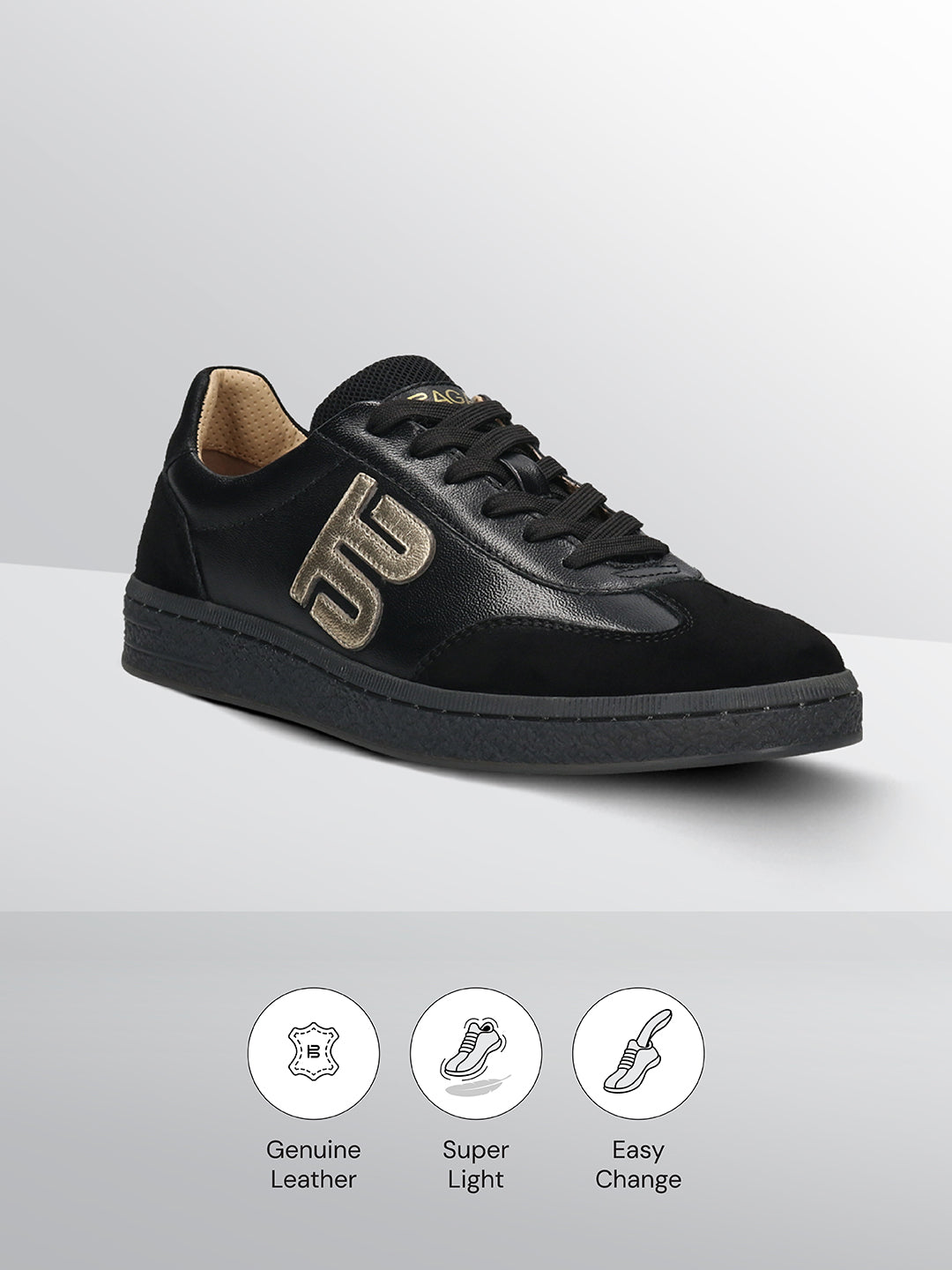 TT.BAGATT Staz black Premium Leather Sneakers