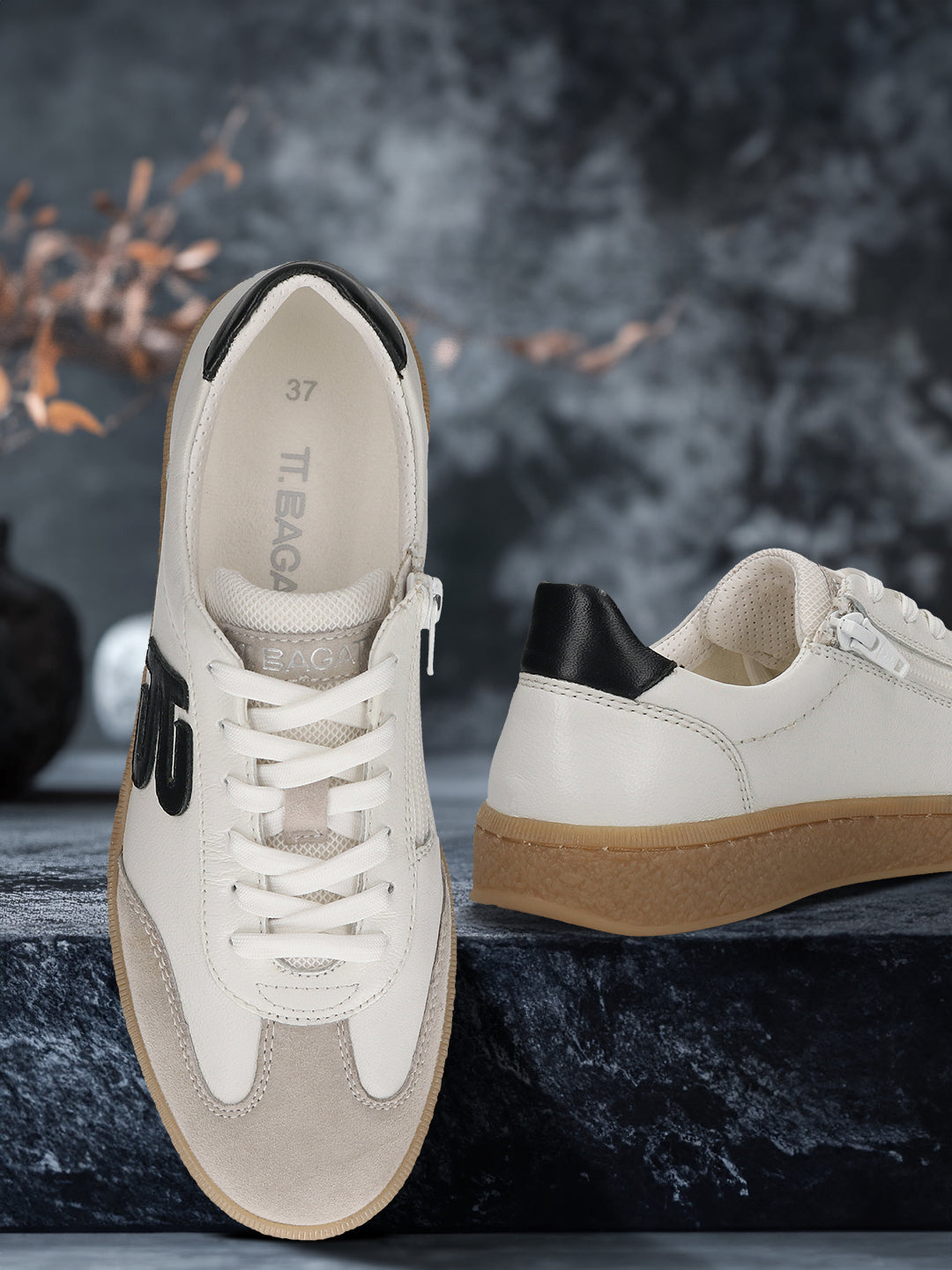 TT.BAGATT Staz white Premium Leather Sneakers
