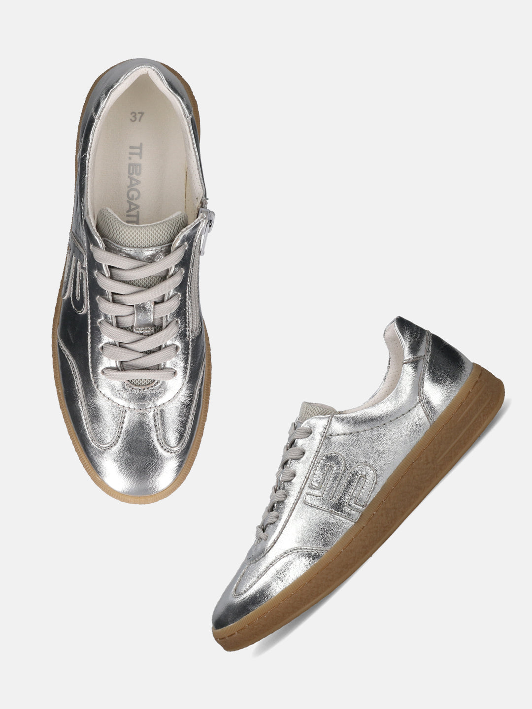 TT.BAGATT Staz silver Premium Leather Sneakers
