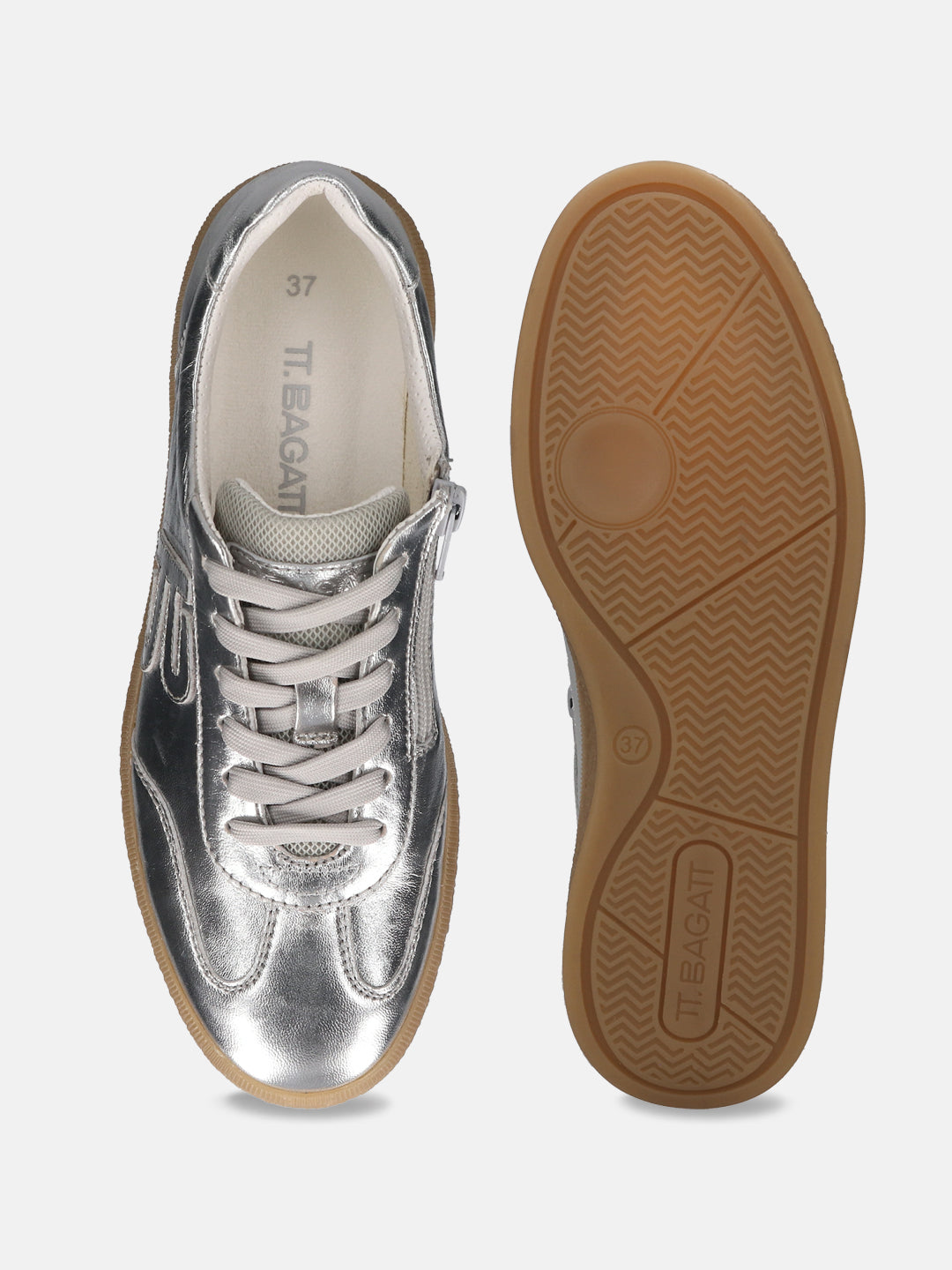 TT.BAGATT Staz silver Premium Leather Sneakers